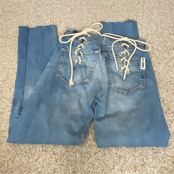 Samaria Leah reworked Levi’s custom made lace-up jeans 17007 - Picture 2 of 12
